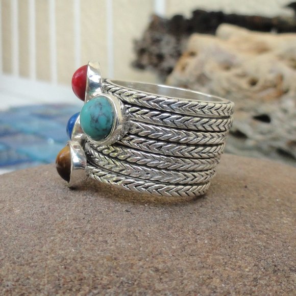 ⃘💍Stackable Gemstone Ring Set✨⃘ - Picture 15 of 15